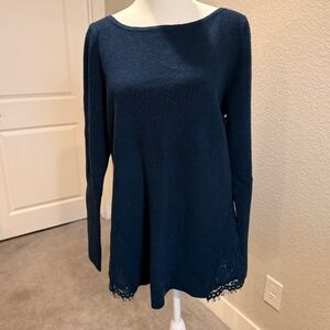 White House Black Market Sweater w/ Lace